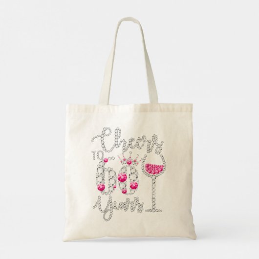 Cheers tot 60 jaar oud Gift 60th Birthday Queen Dr Tote Bag (Achterkant)