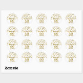 Cheers tot 60 jaar 's avonds Gold Confetti Ronde Sticker (Vel)