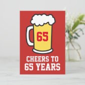 Cheers tot 65 jaar na uitnodiging van 65e partij (Staand voorkant)
