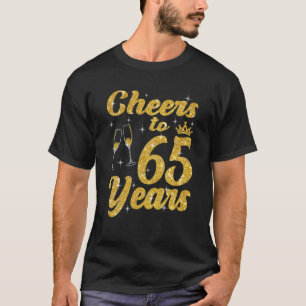 Cheers tot 65 jaar oud koningin koelt 65 dj Birthd T-shirt