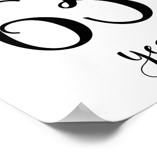 Cheers tot 65 jaar verjaardagsbord poster (Hoek)