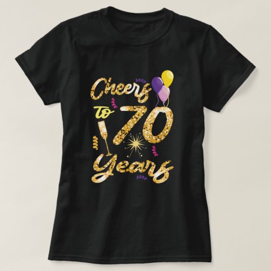 Cheers tot 70 jaar 1951- 70th Birthday Gift T-shirt (Design voorkant)