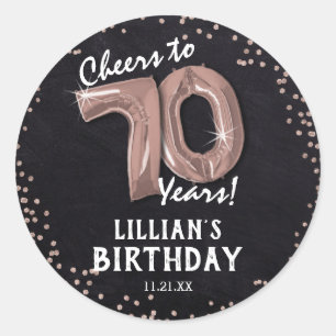 Cheers tot 70 jaar! 70e verjaardag ronde sticker
