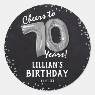 Cheers tot 70 jaar! 70e verjaardag ronde sticker