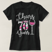 Cheers tot 70 jaar oud cadeau 70e verjaardag konin t-shirt (Design voorkant)