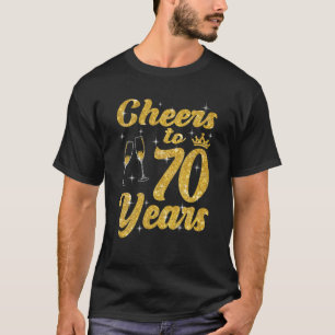 Cheers tot 70 jaar oude koningin 70e verjaardag Pa T-shirt
