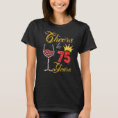 Cheers tot 75 jaar 1948 75th Birthday Wine Diamond T-shirt (Voorkant)