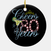 Cheers tot 80 jaar 80 jaar 80 jaar oud dag keramisch ornament (Achterkant)