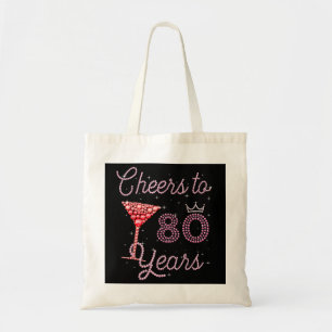 Cheers tot 80 jaar 80 jaar 80 jaar oud dag tote bag