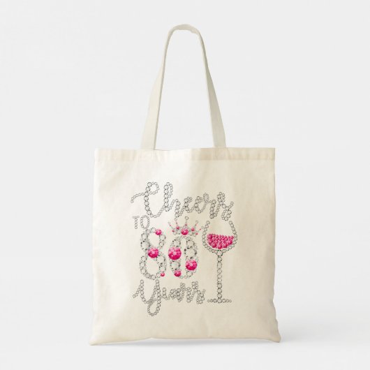 Cheers tot 80 jaar oud cadeau 80e verjaardag konin tote bag (Achterkant)