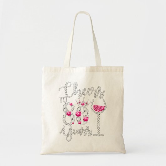 Cheers tot 80 jaar oud cadeau 80e verjaardag konin tote bag (Voorkant)