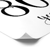 Cheers tot 80 jaar verjaardagsbord poster (Hoek)