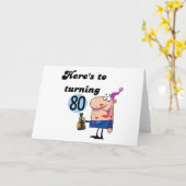 Cheers tot 80-jarige overhemden en cadeautjes kaart (Gele Bloem)