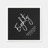 Cheers tot 80 moderne volwassen 80e verjaardag servet (Voorkant)