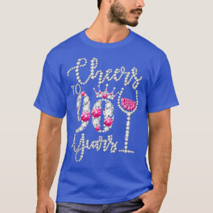 Cheers tot 90 jaar oud cadeau 90e verjaardag konin t-shirt
