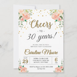 Cheers tot dertig jaar Dames 30e verjaardag Kaart