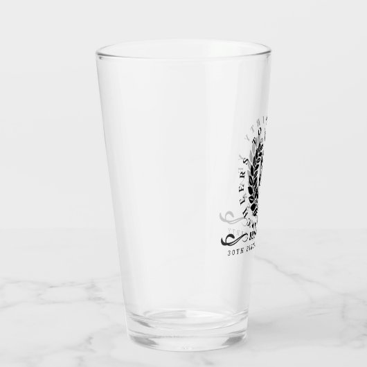 Cheers tot dertig jaar persoonlijke 30e verjaardag glas (Rechts)