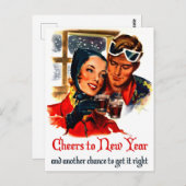 Cheers tot nieuwjaar briefkaart (Voorkant / Achterkant)