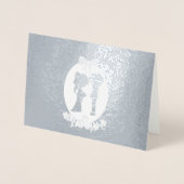 Cheers tot vijfentwintig jaar zilver Jubileum Folie Kaarten (Voorkant)