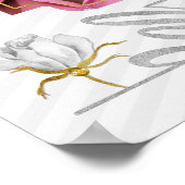 Cheers tot vijftig jaar Gold en Stripes met foto Poster (Hoek)