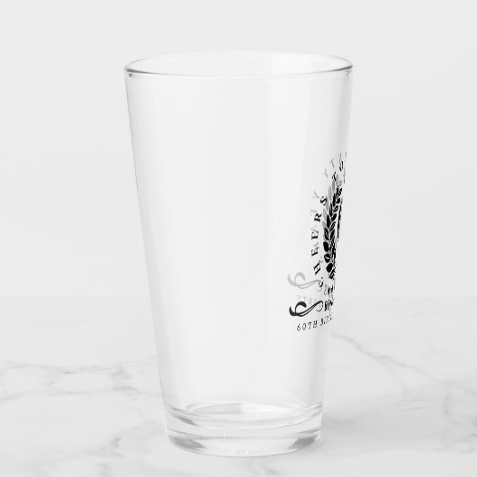 Cheers tot zestig jaar persoonlijke 60e verjaardag glas (Rechts)