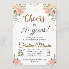 Cheers tot zeventig jaar Dames op de 70ste verjaar Kaart