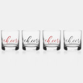 CHEERS! - Twee Kleuren Leuke Typografie met Naam Whisky Glas (Voorkant)