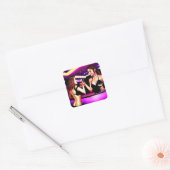 Cheers | Twee Vrouw Toasting Vierkante Sticker (Envelop)