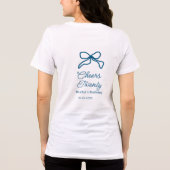Cheers twenty blue birthday bow name date boho ret Tri-Blend shirt (Achterkant)
