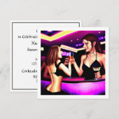 Cheers | Two Woman Toasting Jubileum Kaart (Voorkant / Achterkant)