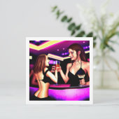 Cheers | Two Woman Toasting Jubileum Kaart (Staand voorkant)