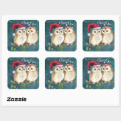 Cheers uit de kerstboompaars vierkante sticker (Vel)