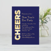 Cheers Uitnodiging nieuwjaarsdag in de marine (Staand voorkant)