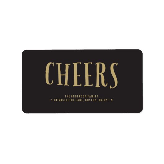 Cheers! | Vakantie Adresetiketten Etiket (Voorkant)