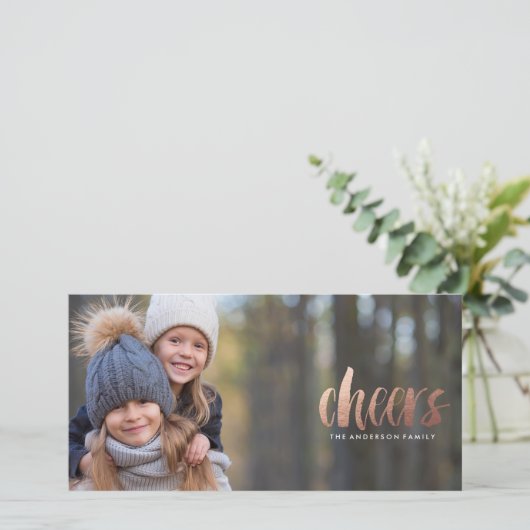 CHEERS Vakantie Kerstkaart (Staand voorkant)