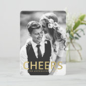 Cheers | Vakantiefotokaart Feestdagenkaart (Staand voorkant)