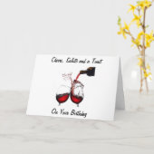 CHEERS, VERKOOP EN TOAST AAN U OP BIRTHDAAG KAART (Gele Bloem)