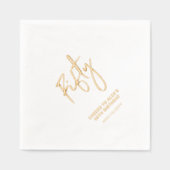 Cheers vijftig | Moderne volwassen 50e verjaardag Folie Servetten (Voorkant)