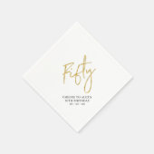 Cheers vijftig | Moderne volwassen 50e verjaardag  Servet (Hoek)