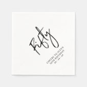 Cheers vijftig | Moderne volwassen 50e verjaardag Servet (Voorkant)