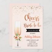 Cheers voor de bruid om partij te zijn kaart (Voorkant / Achterkant)