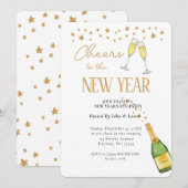 Cheers voor de uitnodiging tot nieuwjaarspartij (Voorkant / Achterkant)