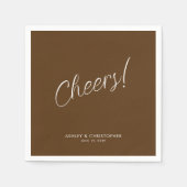 Cheers! Walnut Brown minimaal elke gelegenheid coc Servet (Voorkant)