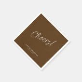 Cheers! Walnut Brown minimaal elke gelegenheid coc Servet (Hoek)