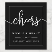 Cheers | Weddenschappen voor wijn Etiket (Enkel label)