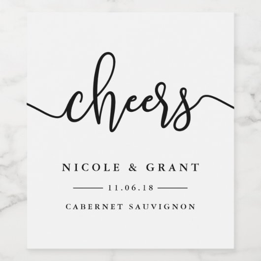 Cheers | Weddenschappen voor wijn Wijn Etiket (Enkel label)