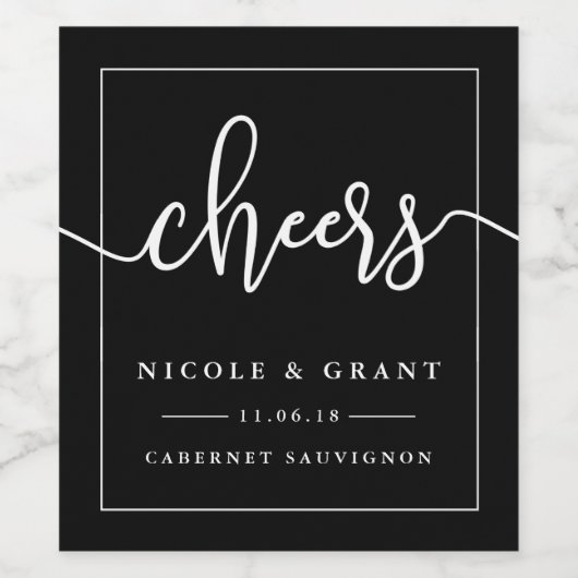 Cheers | Weddenschappen voor wijn Wijn Etiket (Enkel label)