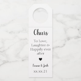 Cheers Wedding Drink Favor Bottle Label