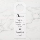 Cheers Wedding Drink Favor Bottle Label (Voorkant)