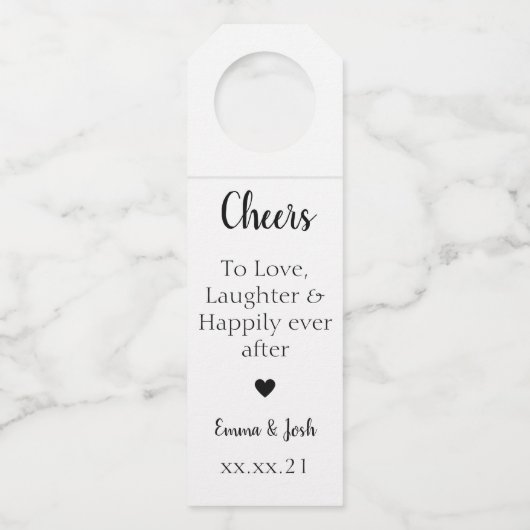 Cheers Wedding Drink Favor Bottle Label (Voorkant)